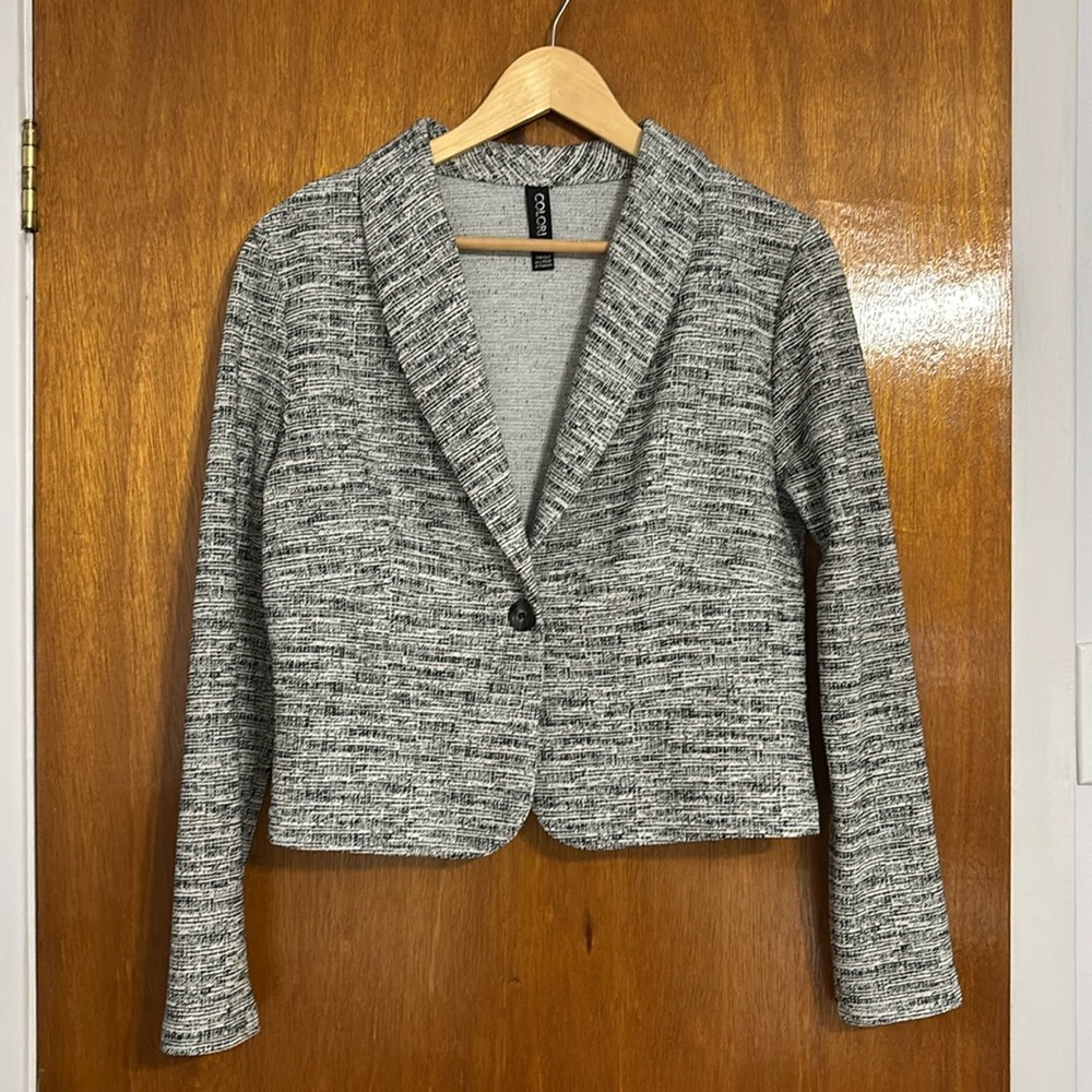 NWOT cropped fitted unlined blazer XL